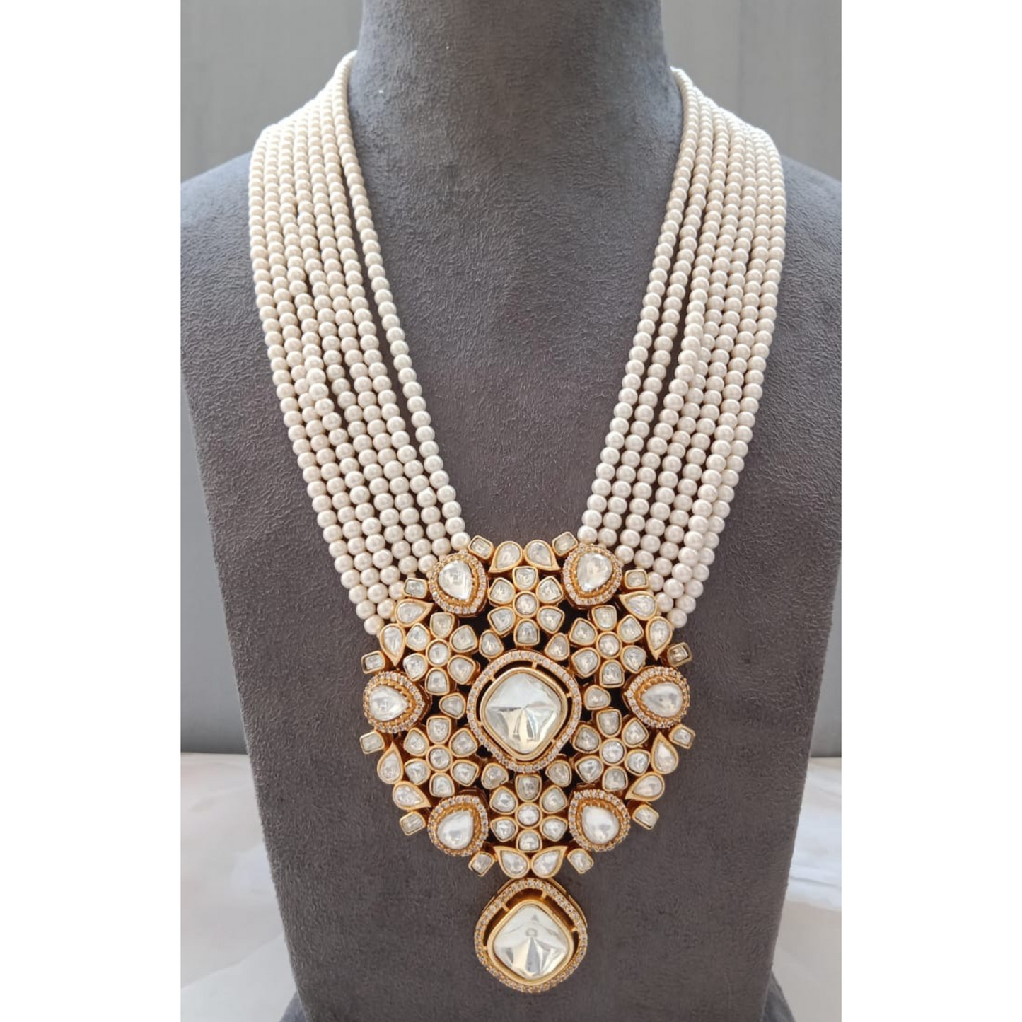 Polki Kundan Long Haar Necklace set