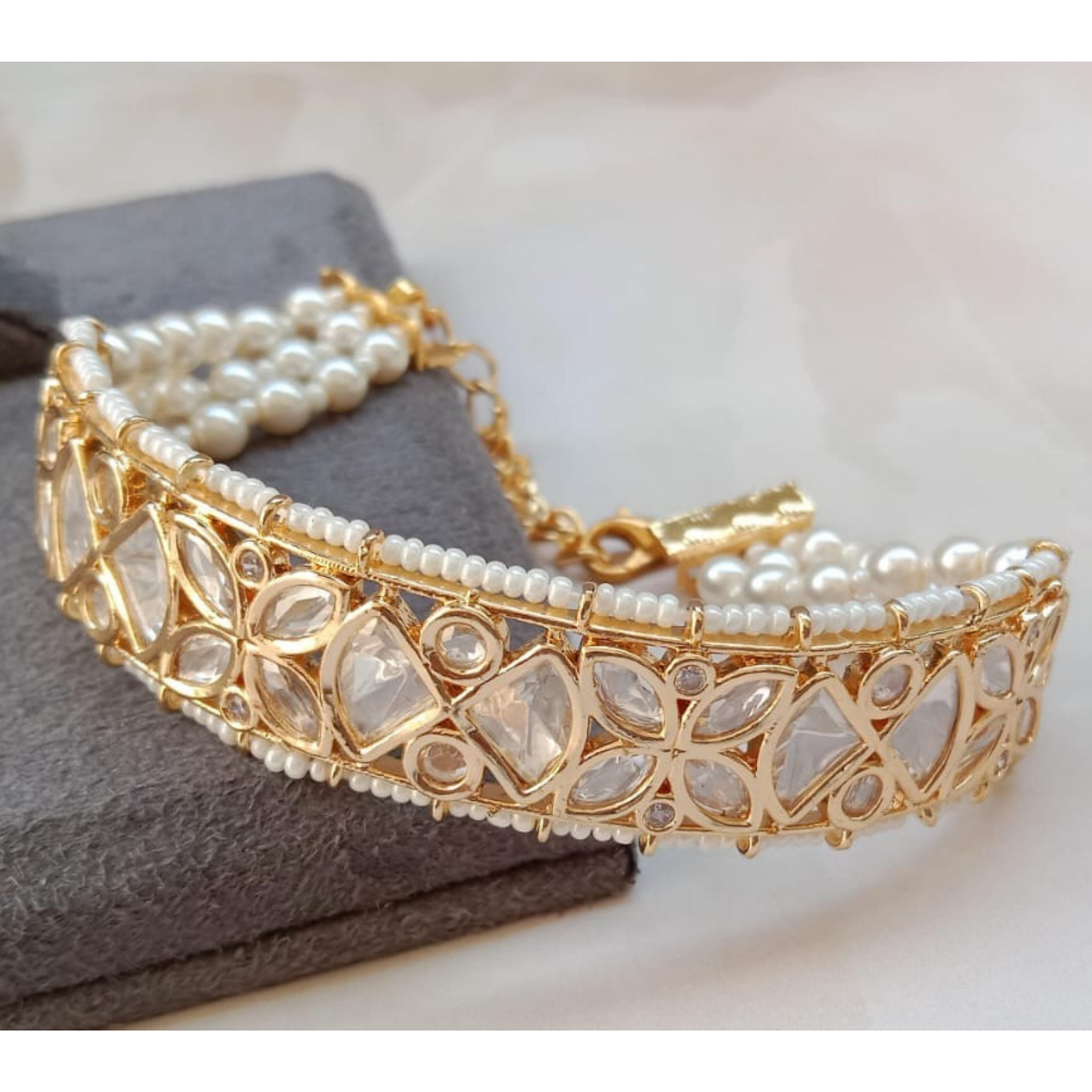 Kundan Flexible Bracelet