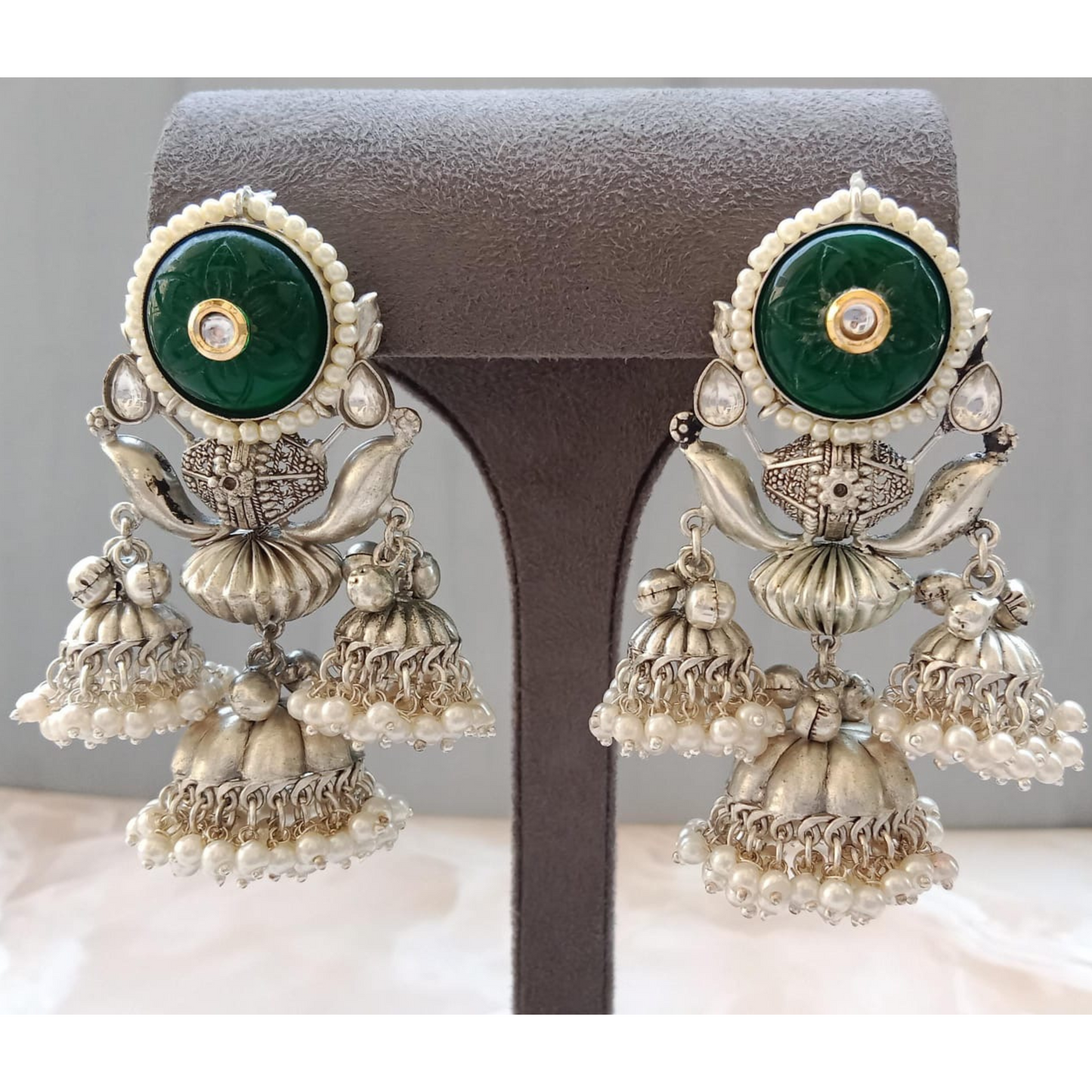 Oxidised Jhumki Ghunghroo Earrings