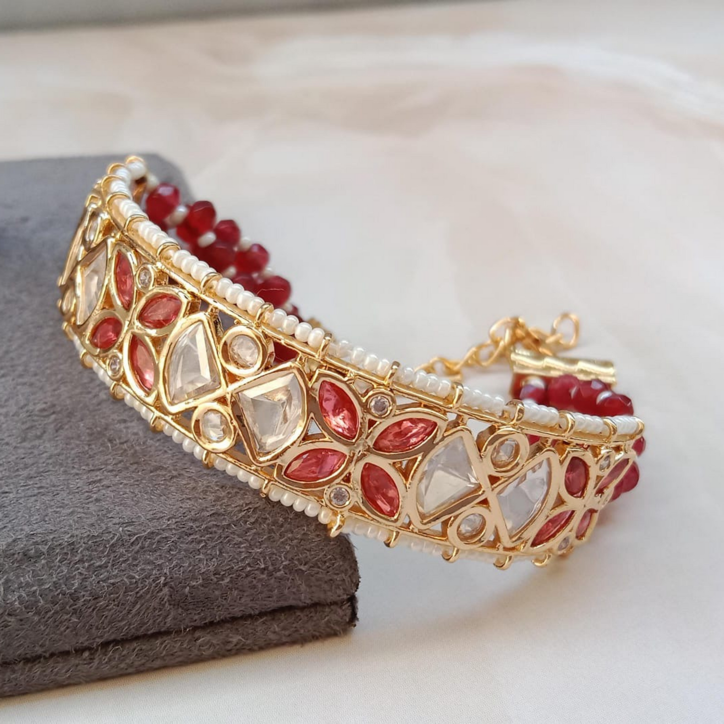 Kundan Flexible Bracelet