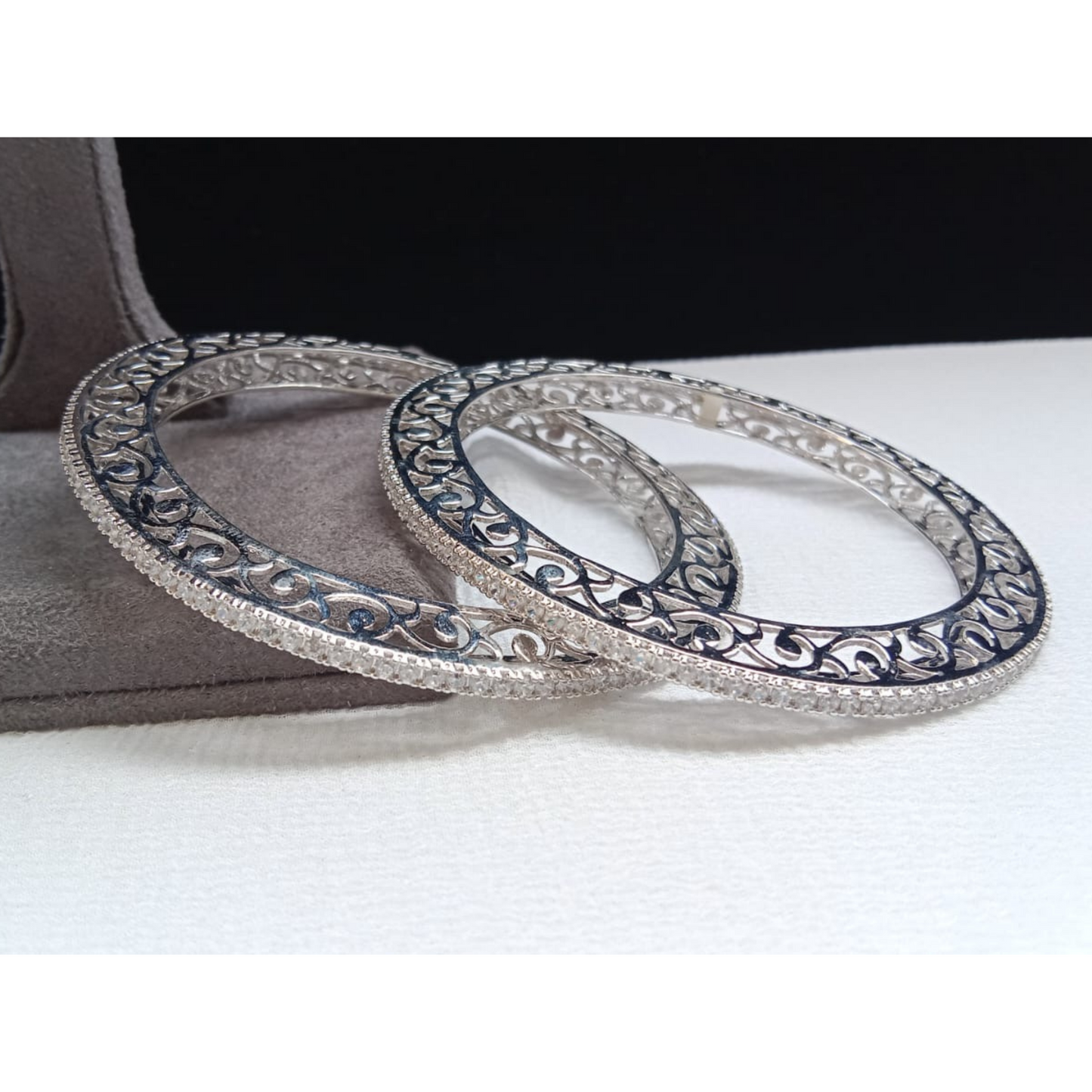 American Diamond Bangle Pair