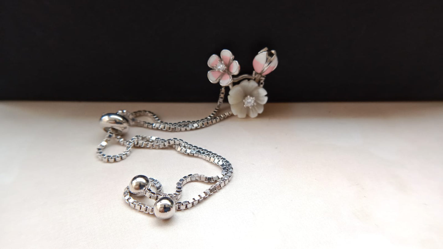 925 Silver Tulip Bracelet