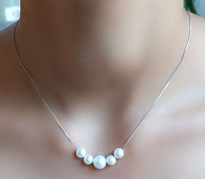 Elegant Pearl Necklace – 92.5 Pure Silver