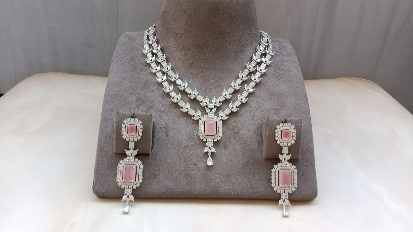 Double Line Necklace set