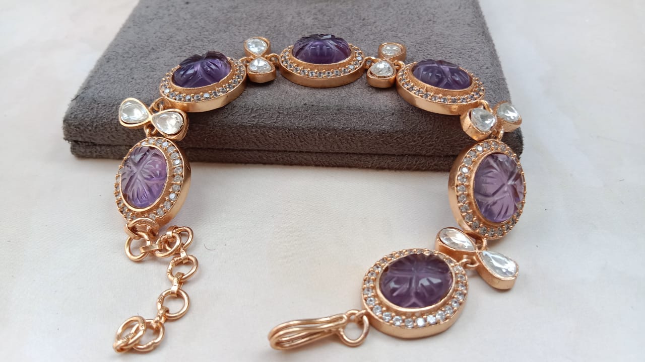 Kundan Flexible Bracelet