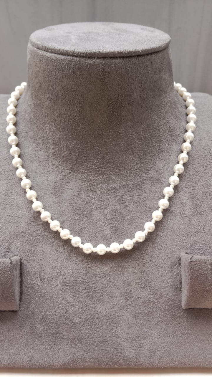 Elegant Classic Pearl Strand Necklace**