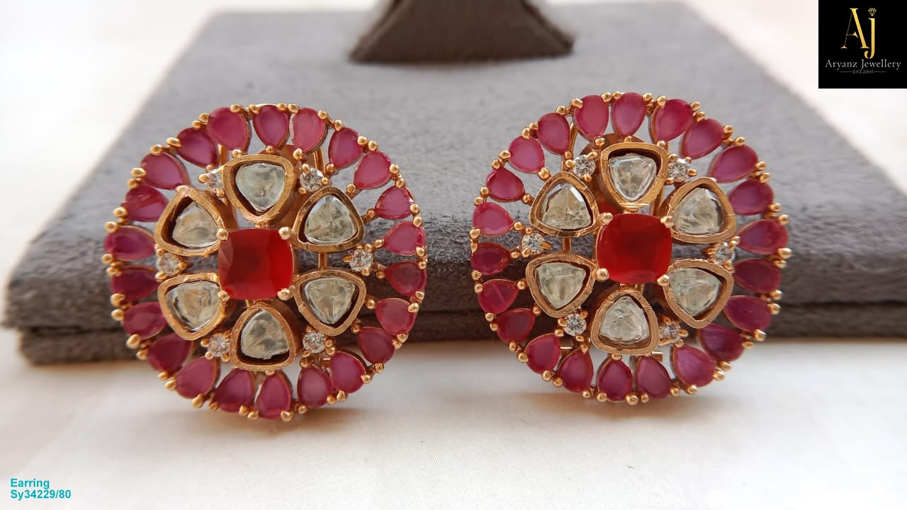 Elegant Polki Tops with Golden Plating