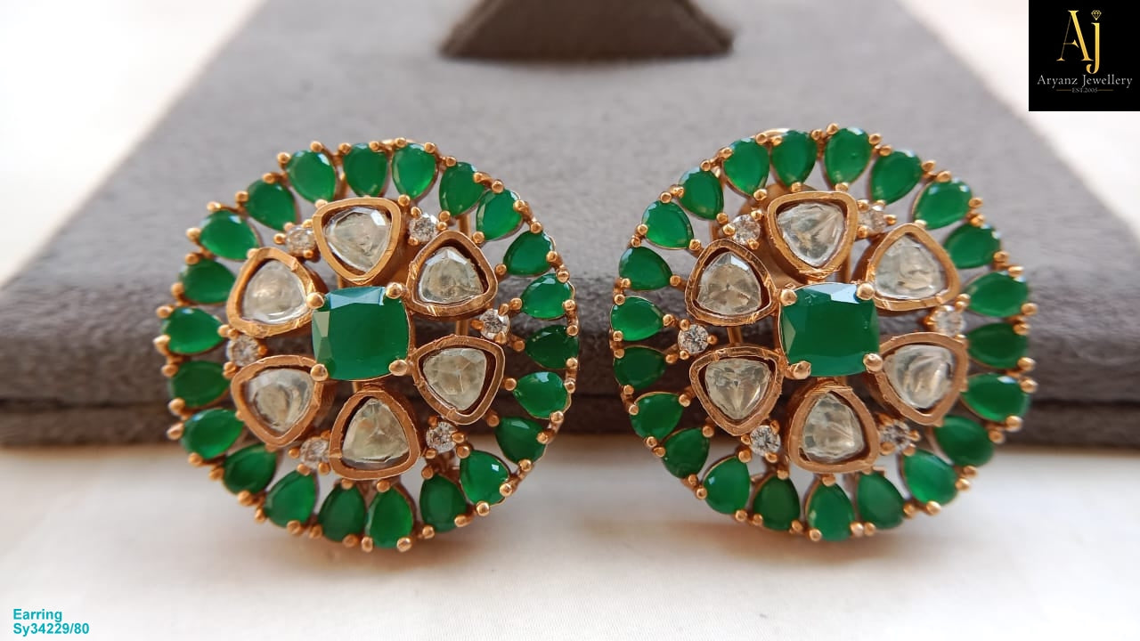 Elegant Polki Tops with Golden Plating