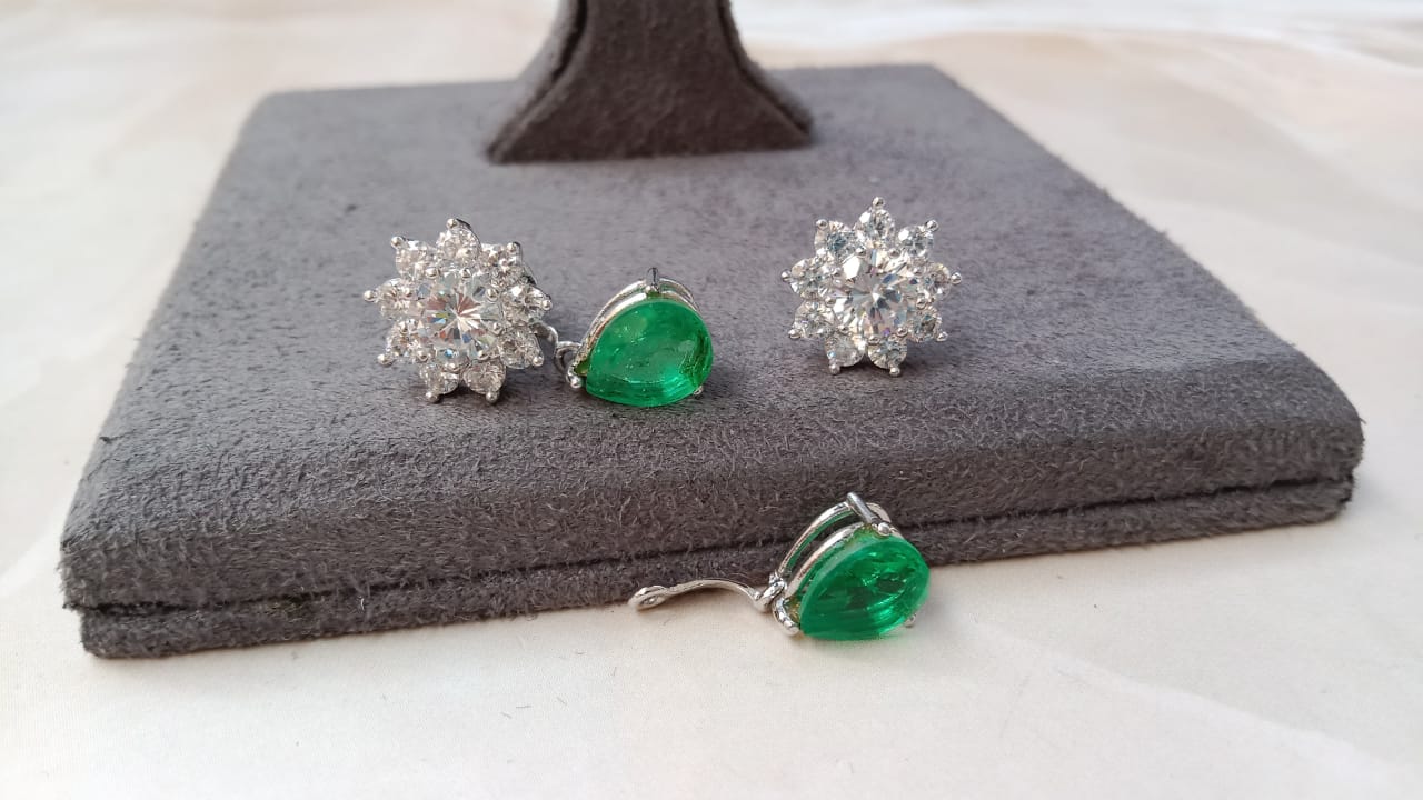 Detachable Sterling Silver Earrings with Screw back
