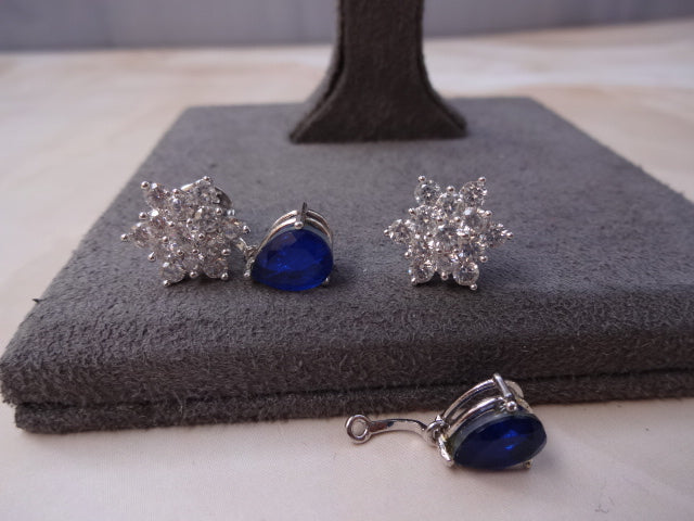 Detachable Sterling Silver Earrings with Screw back