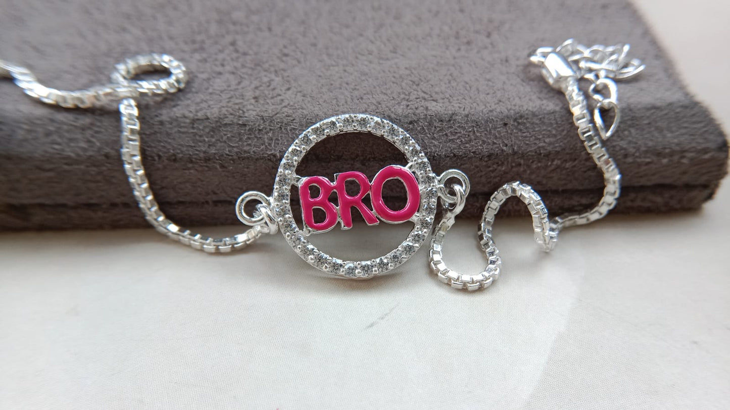 925 Pure Silver BRO Rakhi