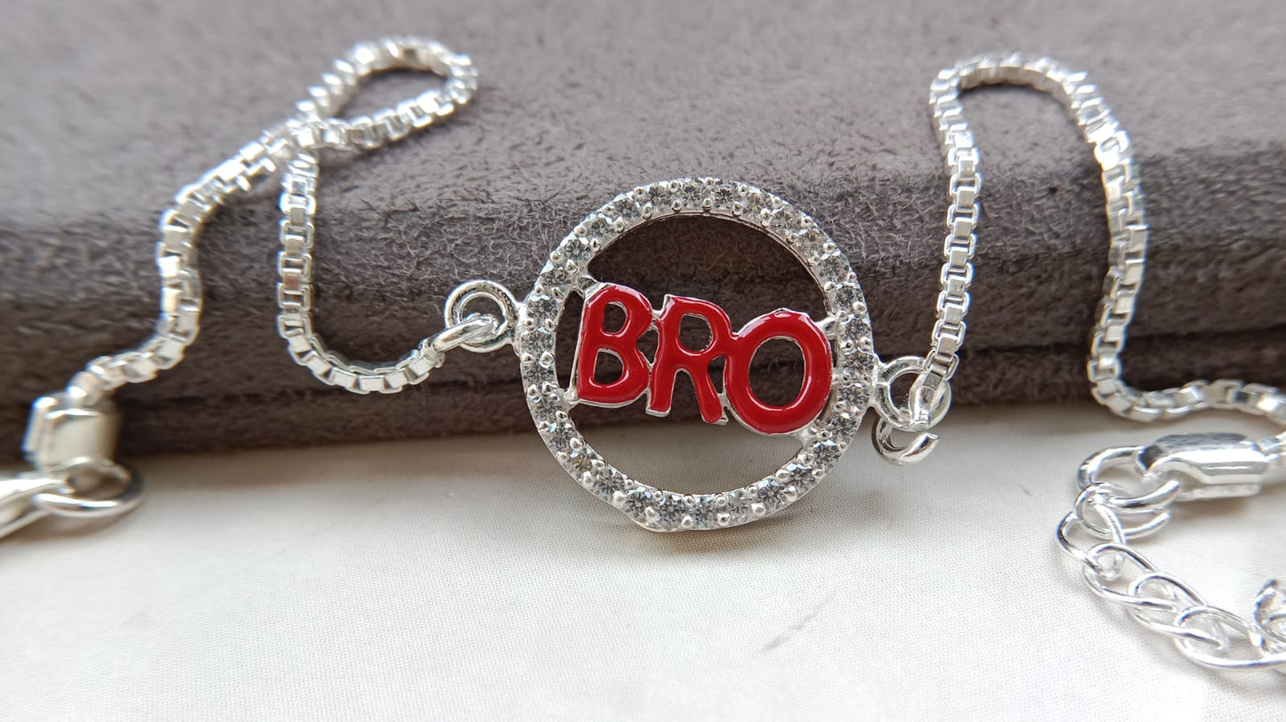 925 Pure Silver BRO Rakhi