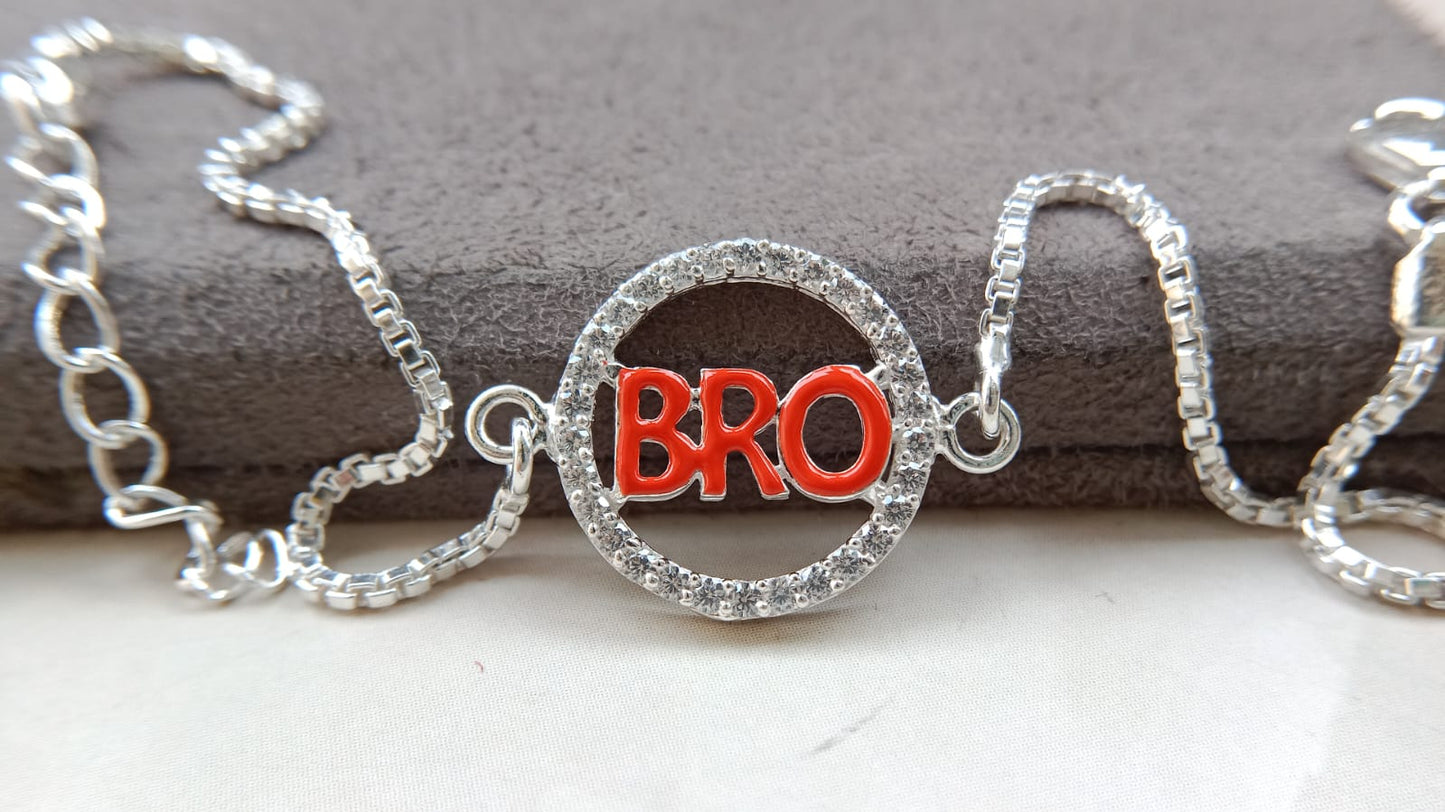 925 Pure Silver BRO Rakhi