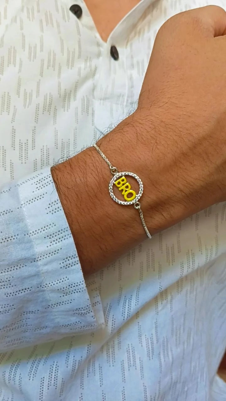 925 Pure Silver BRO Rakhi