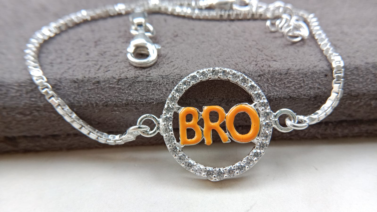 925 Pure Silver BRO Rakhi