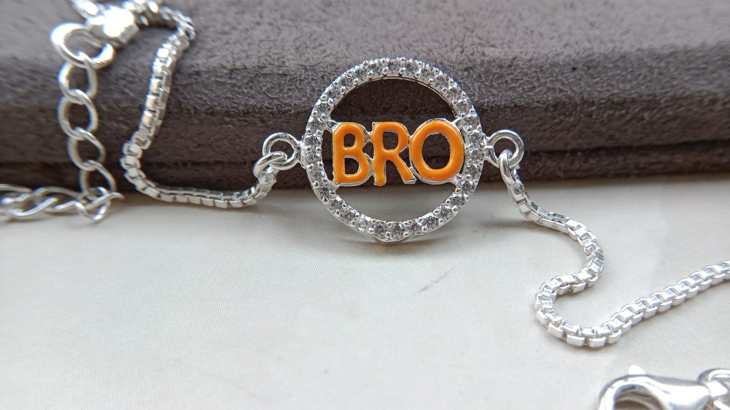 925 Pure Silver BRO Rakhi