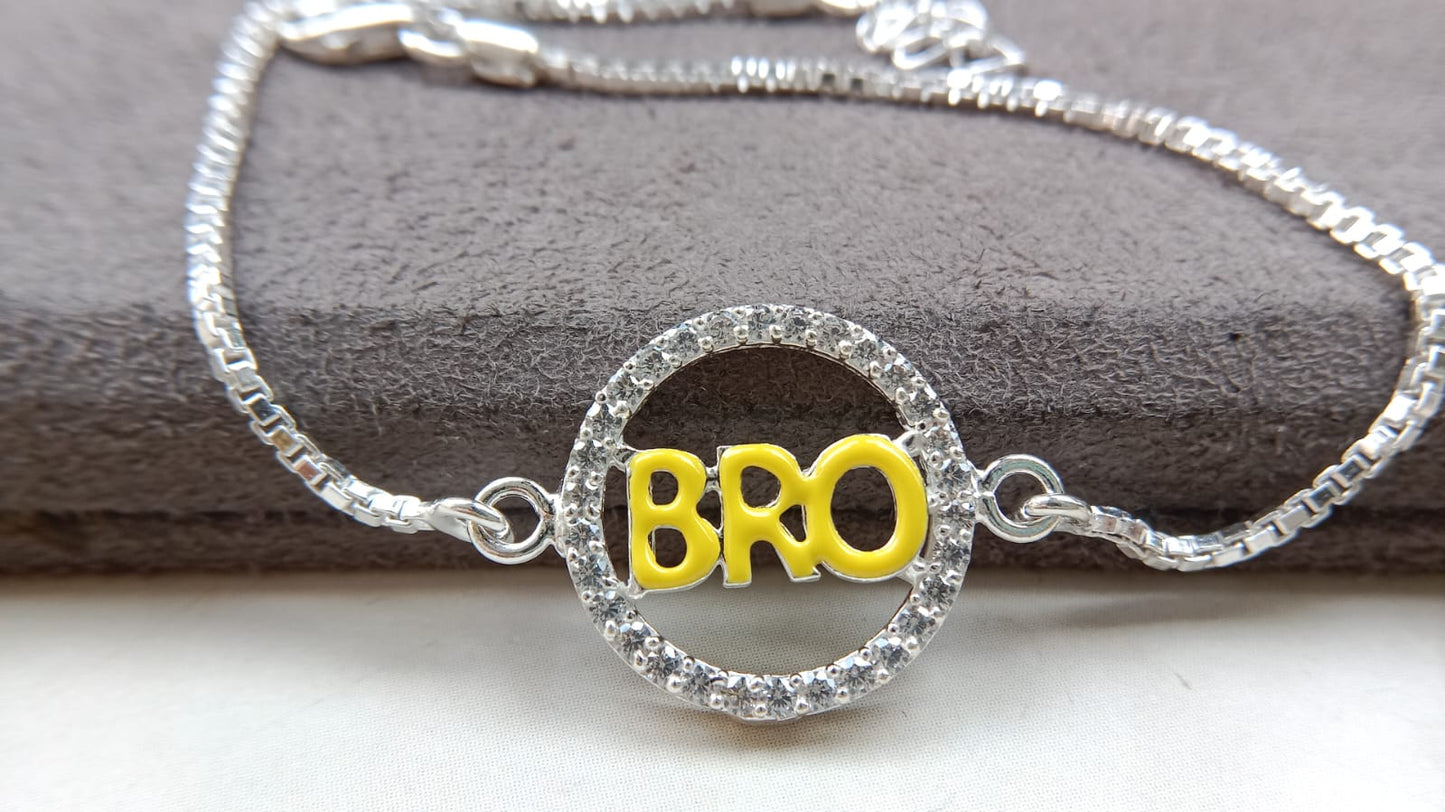 925 Pure Silver BRO Rakhi