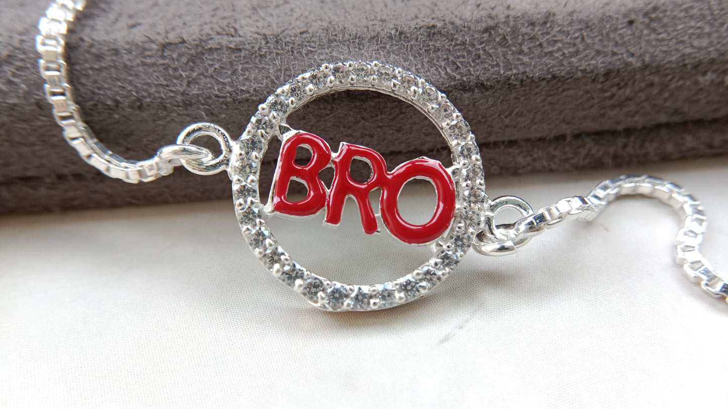 925 Pure Silver BRO Rakhi