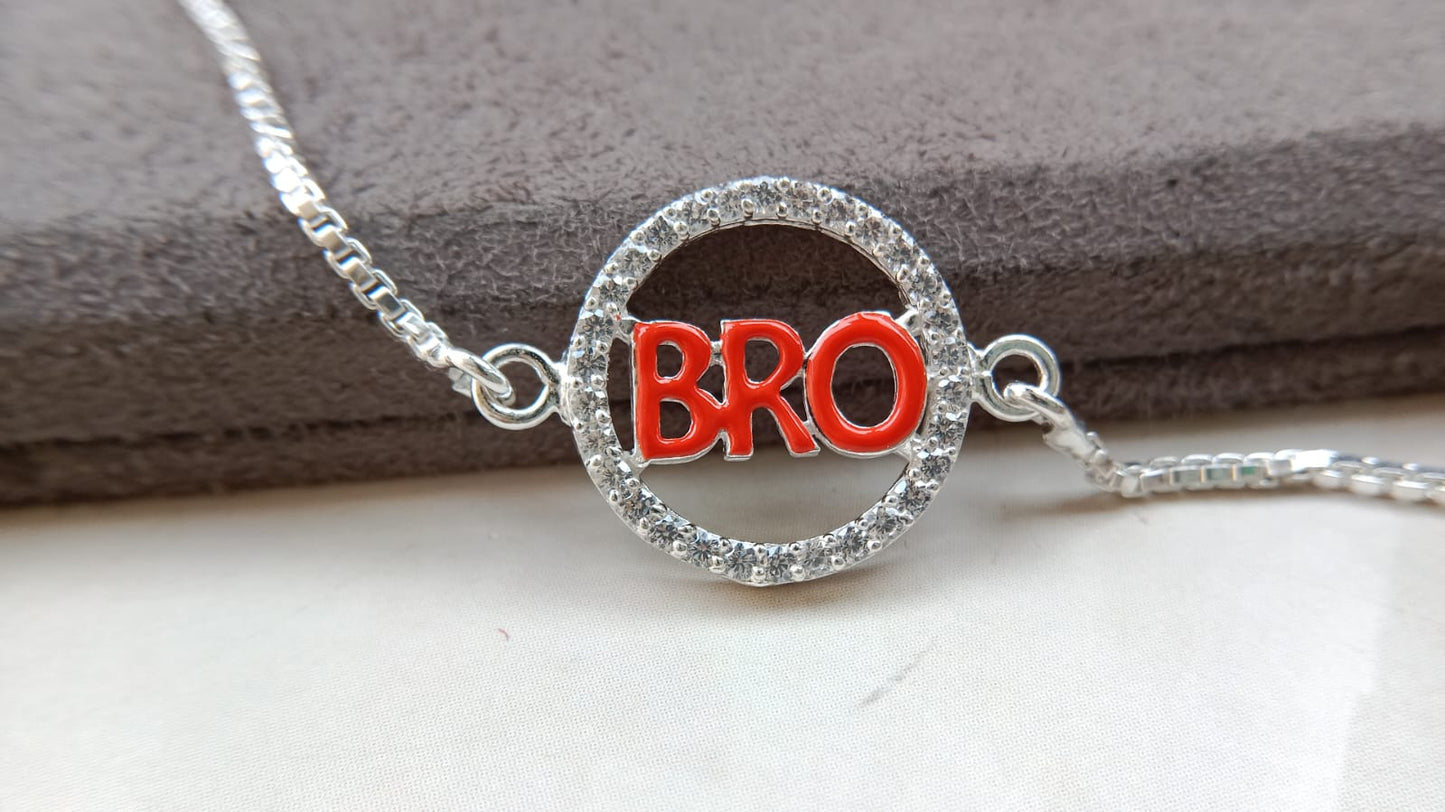 925 Pure Silver BRO Rakhi