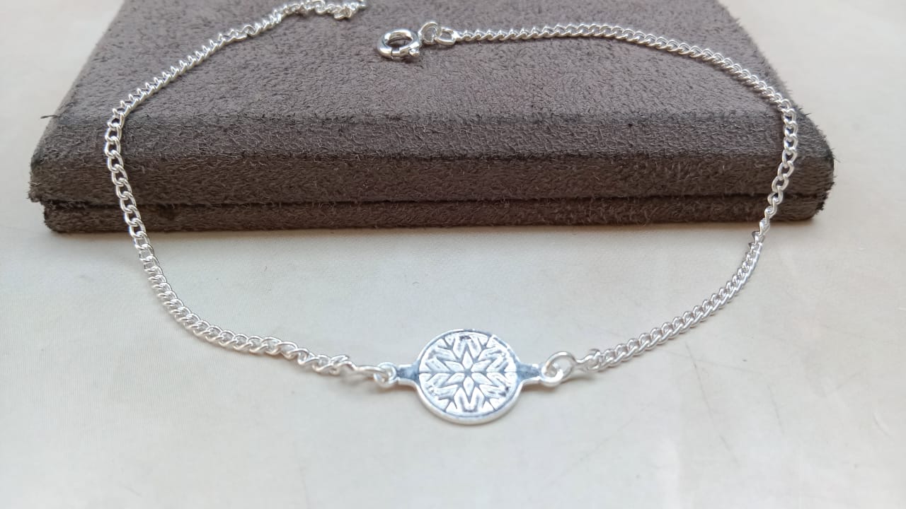 925 Pure Silver Mandala Bracelet