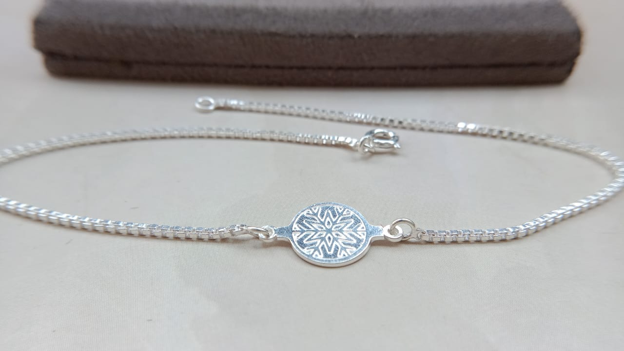 925 Pure Silver Mandala Bracelet