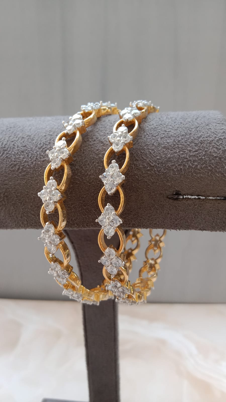 American Diamond Floral Bangle