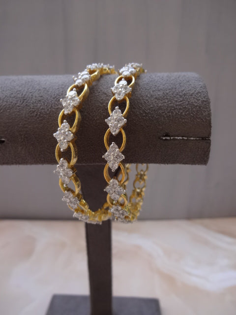 American Diamond Floral Bangle
