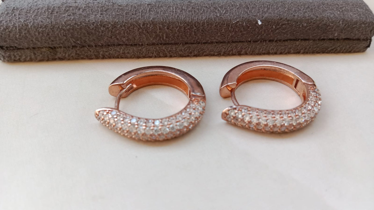 Rodium-Plated AD Bali Earrings