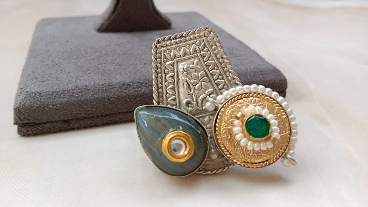 Silver Plated Ghunghroo Ring