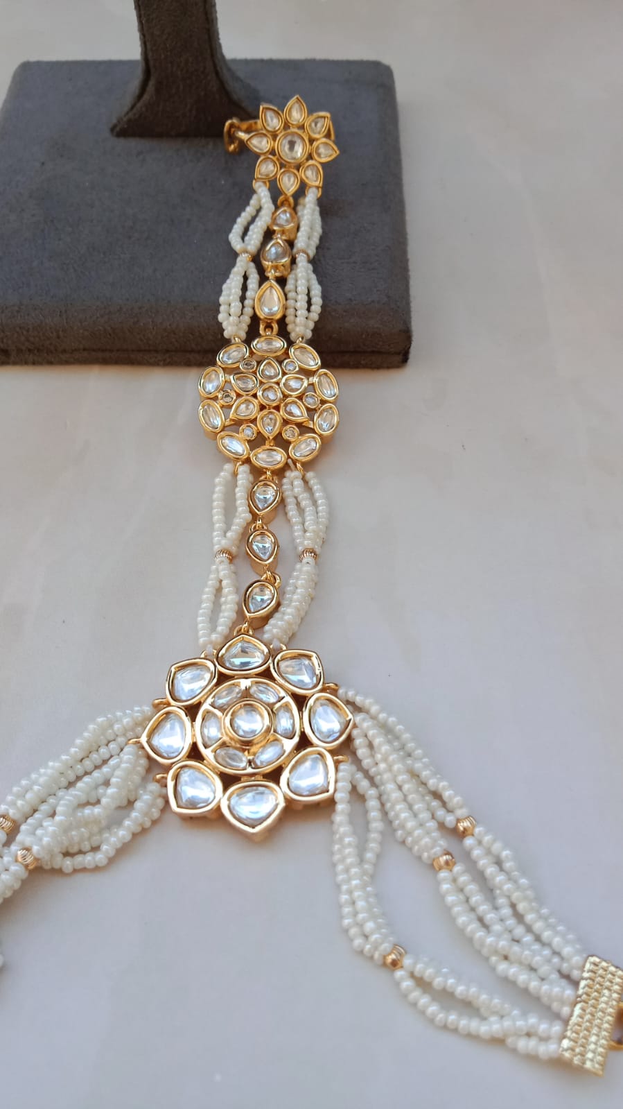 Gold plated Polki Kundan Haathphool