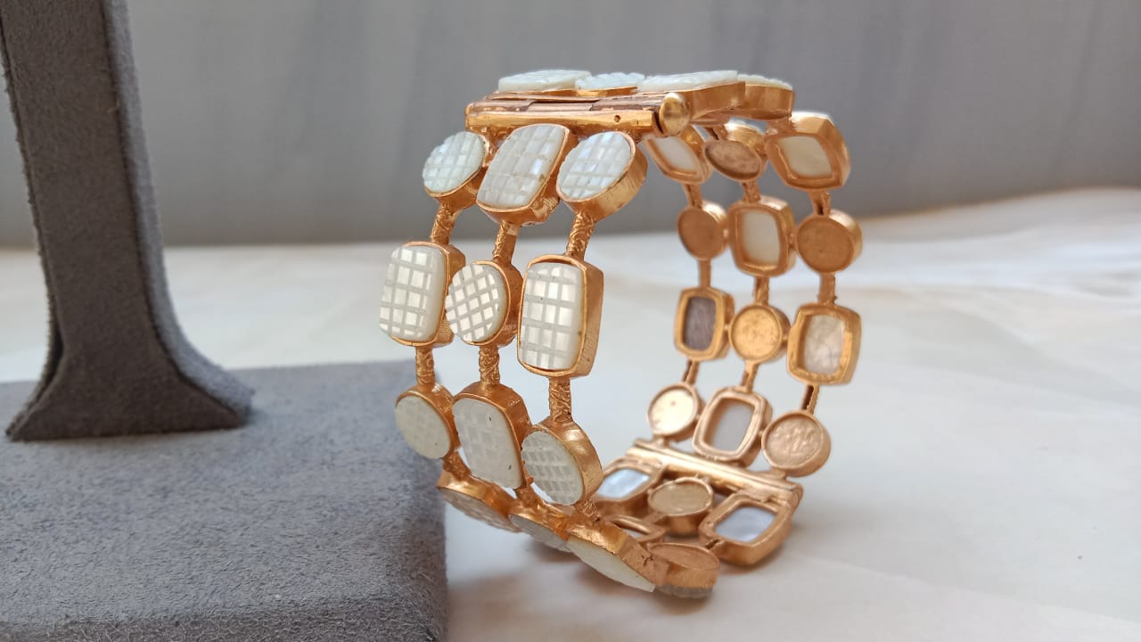 Carved MOP Bracelet