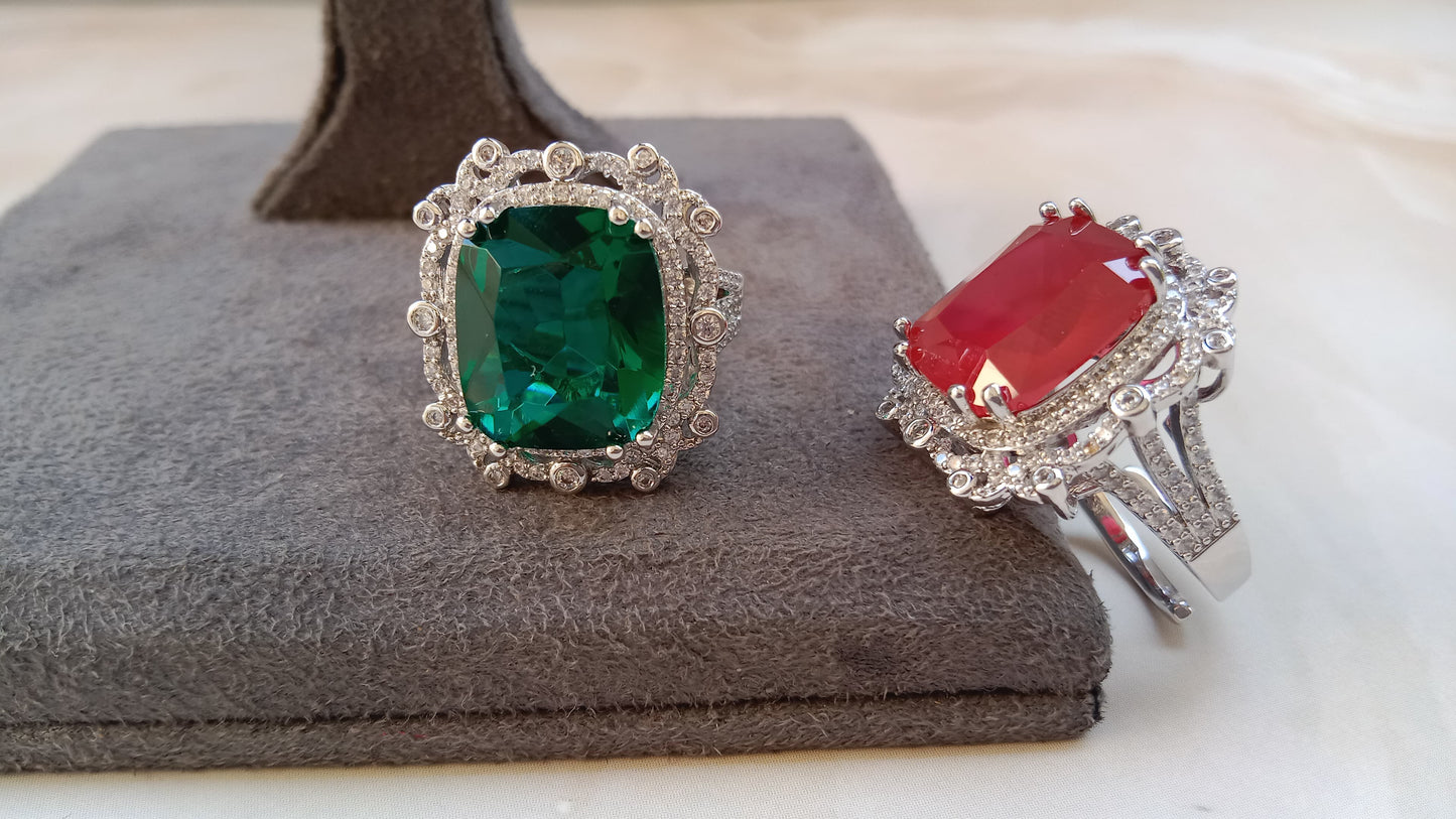 American Diamond Adjustable Ring