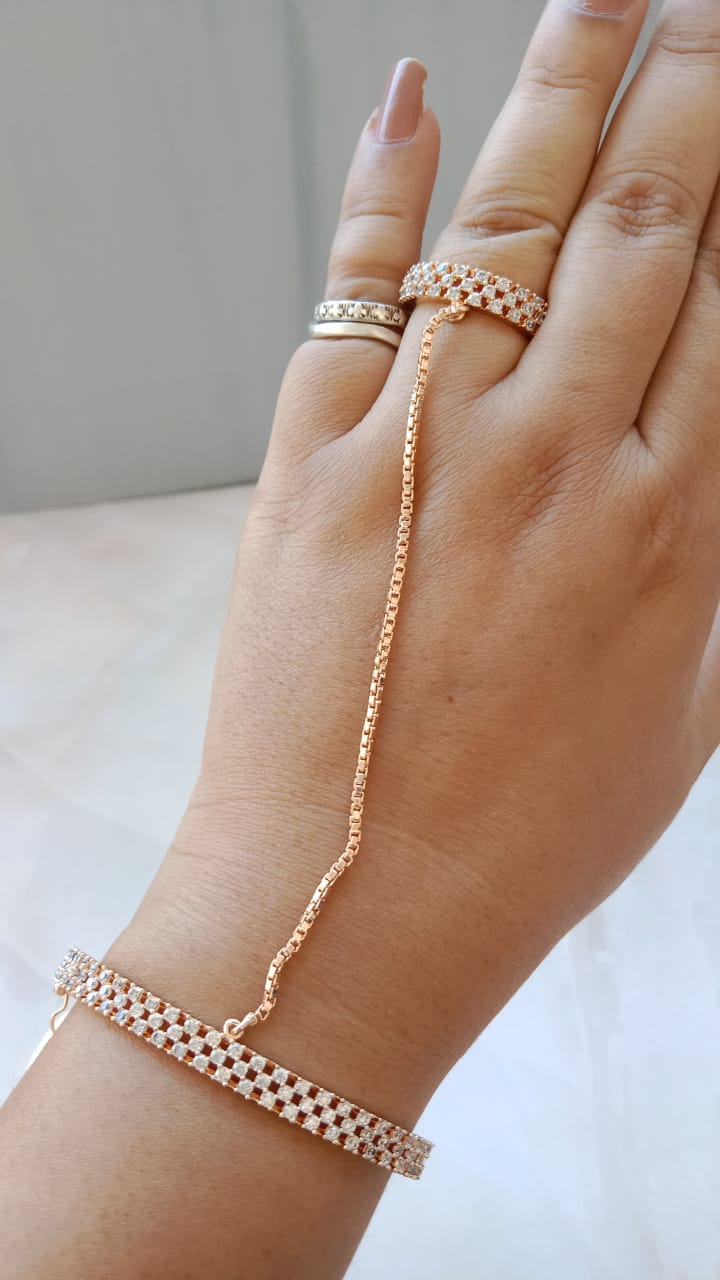 Rose Gold Plated Haathphool