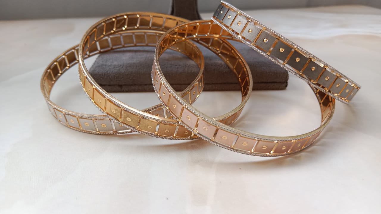 Multiple plated Bangles
