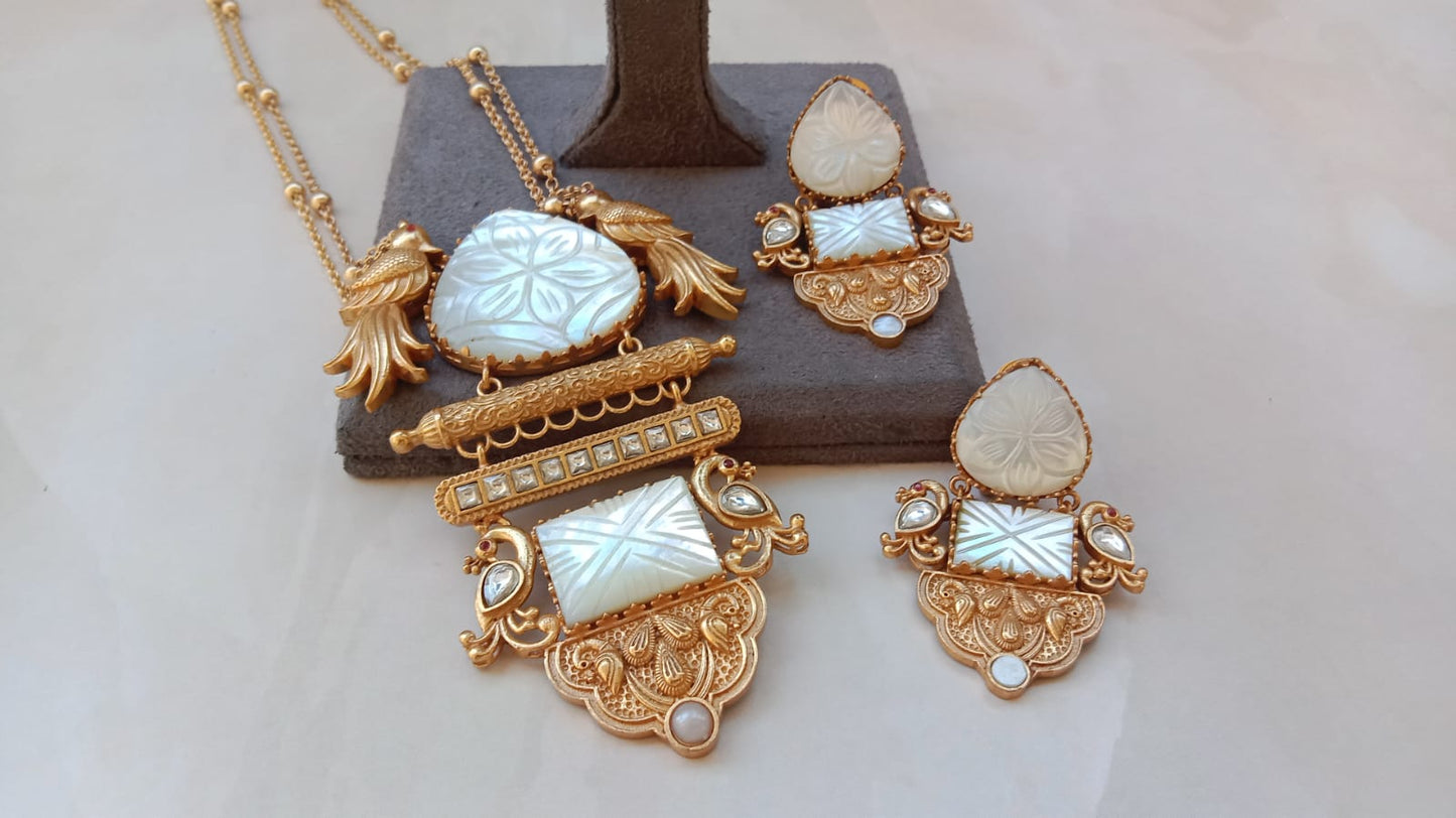 MOP Long Haar Necklace set