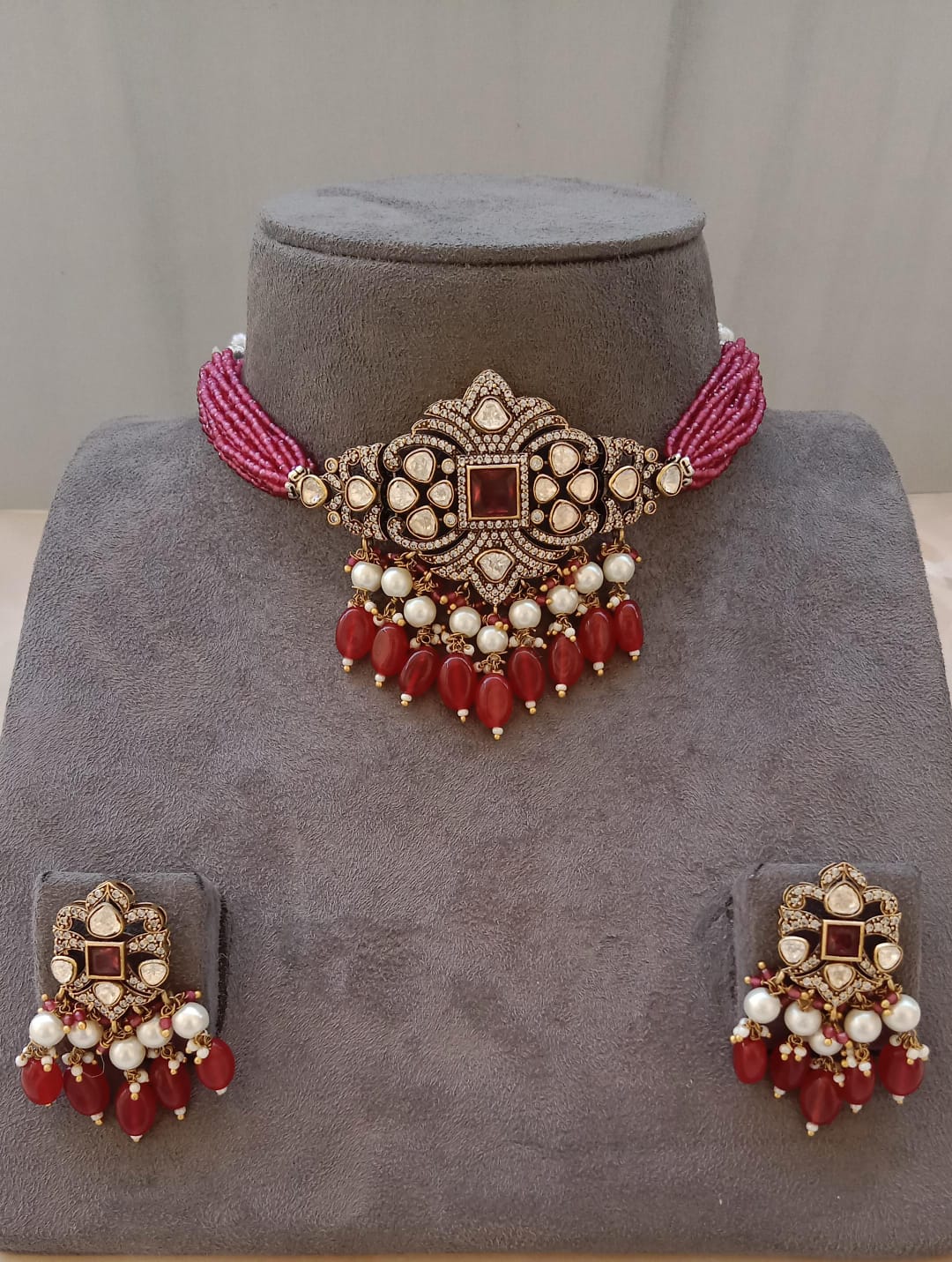 Ruby choker Set