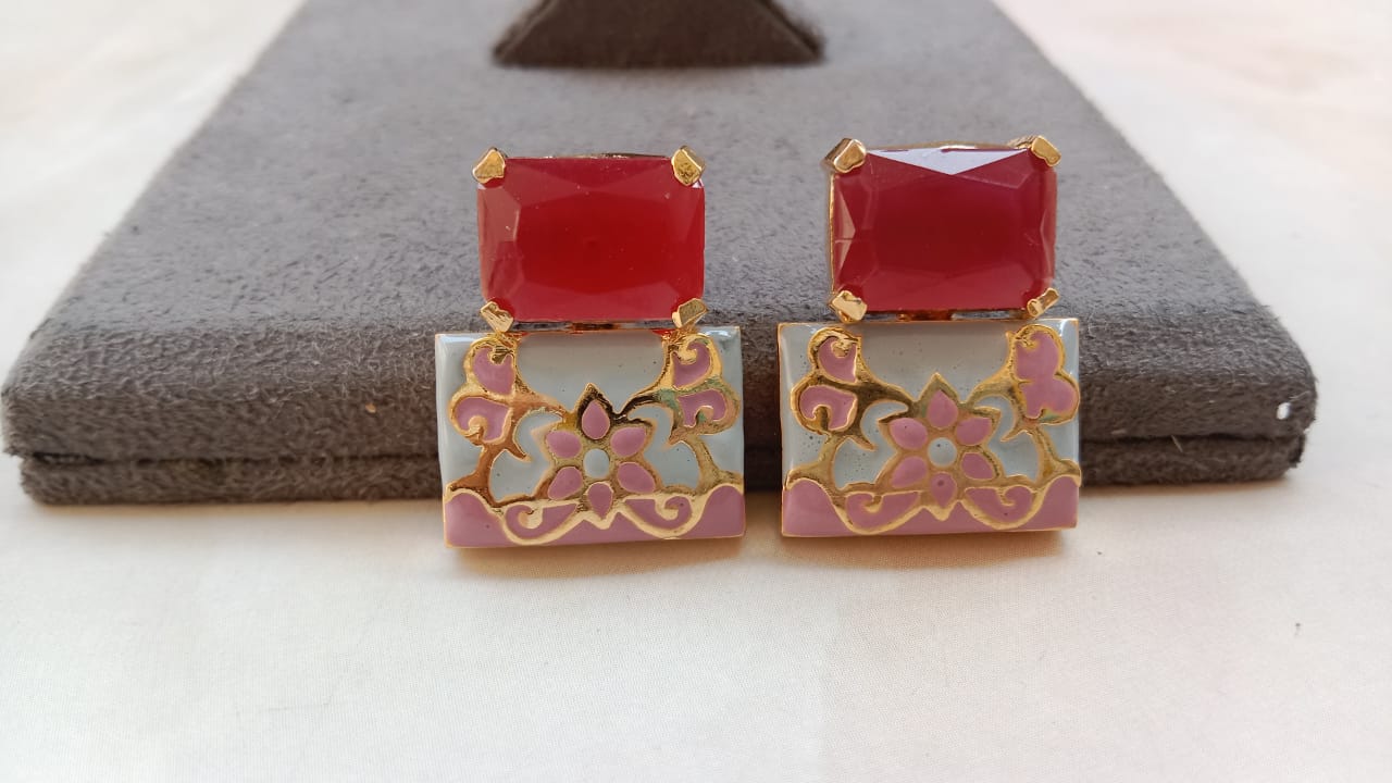 Enamel Earrings