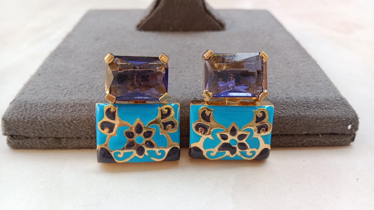 Enamel Earrings