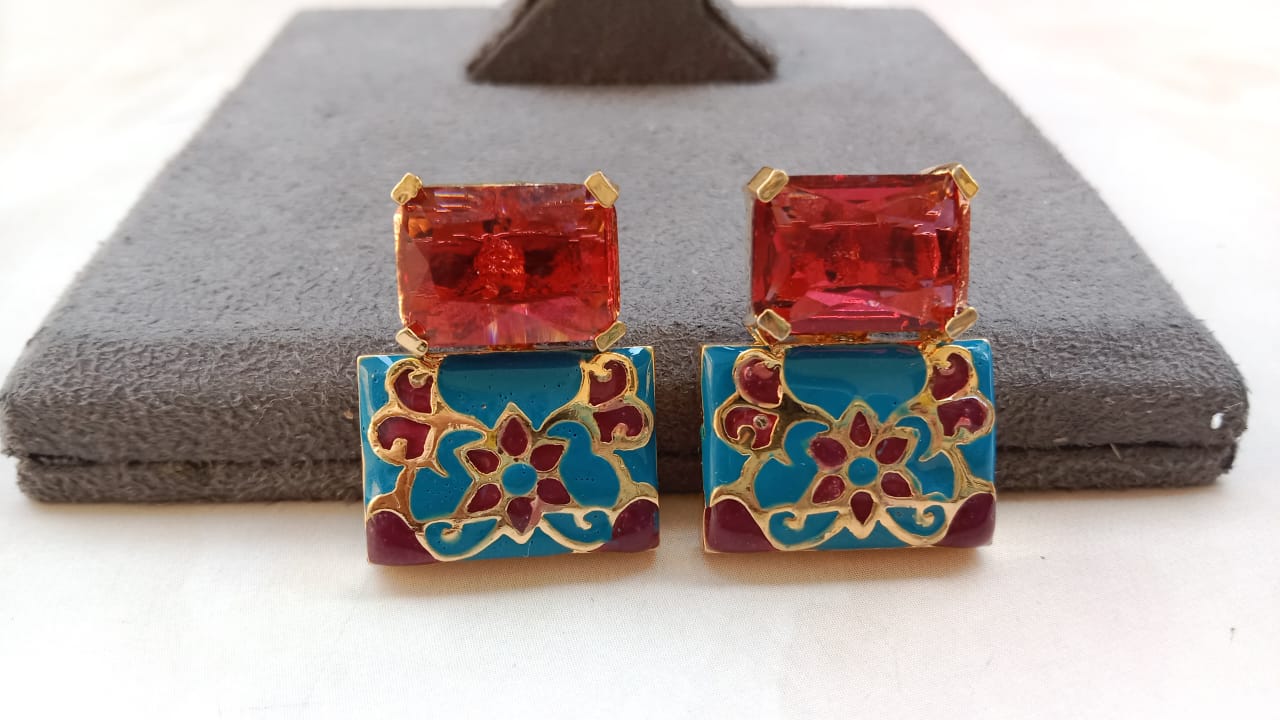 Enamel Earrings