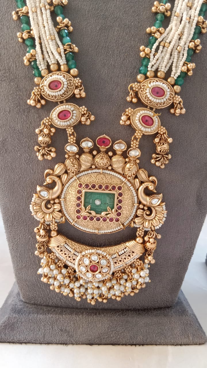 Long haar Temple Jewellery Set