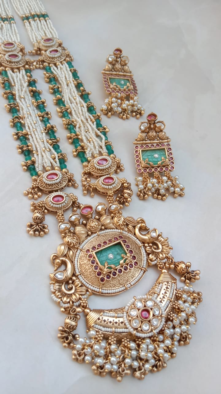 Long haar Temple Jewellery Set