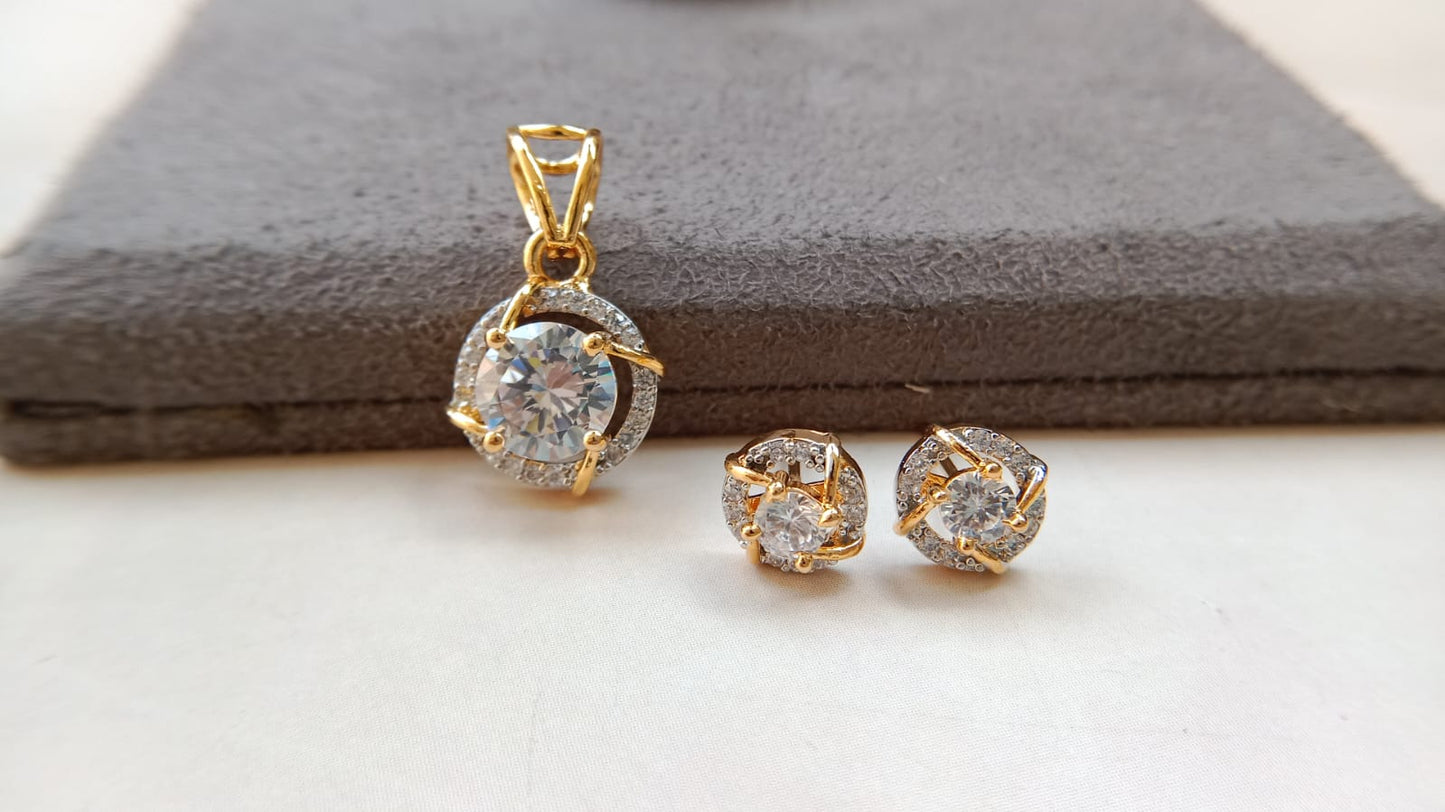 Solitaire Pendent set