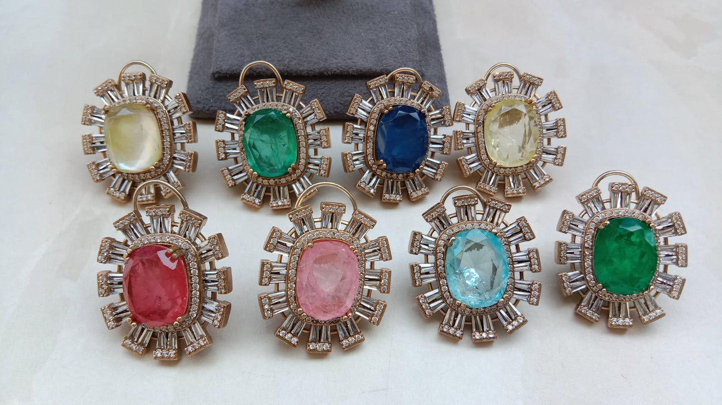Designer American Diamond Studs by Aryanz Jewellery