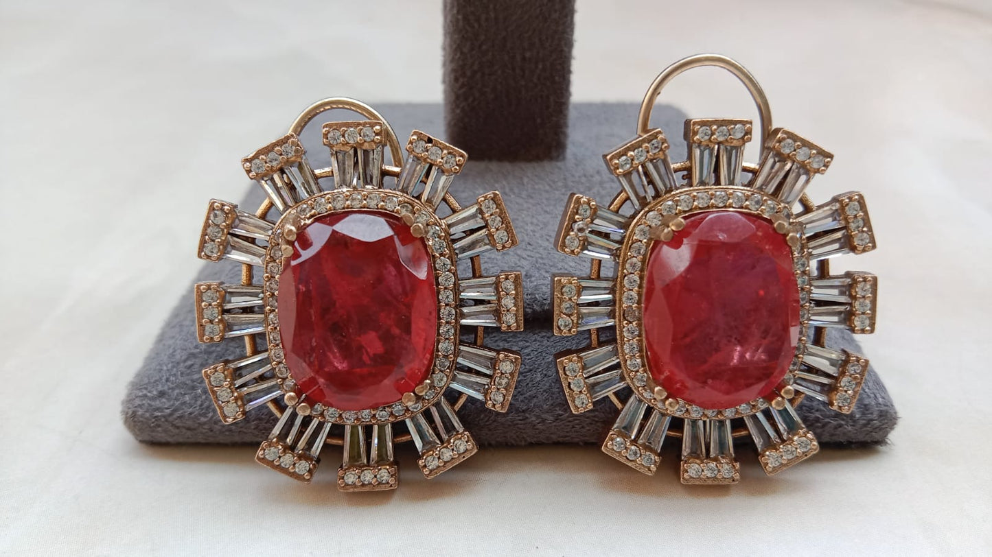 Designer American Diamond Studs by Aryanz Jewellery