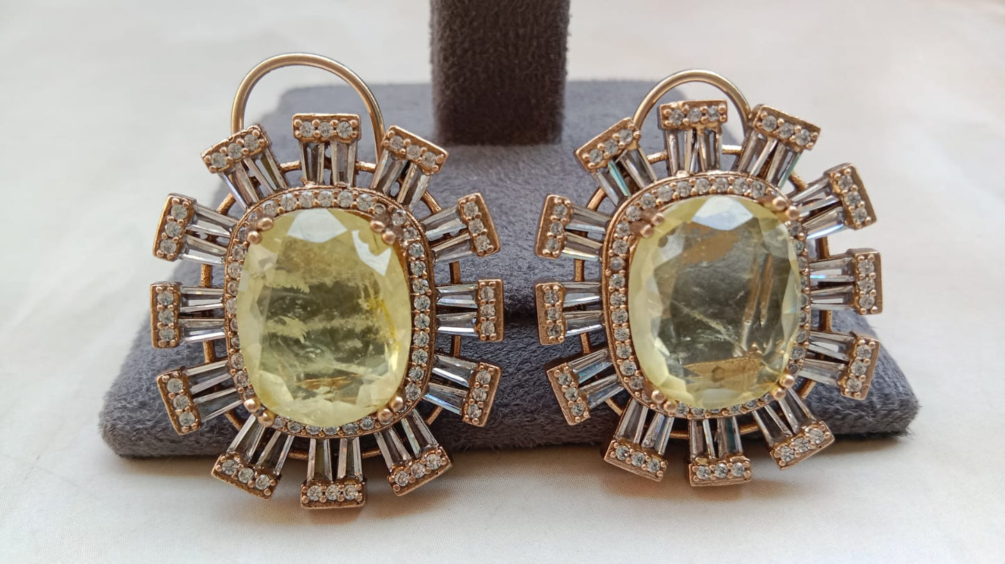 Designer American Diamond Studs by Aryanz Jewellery