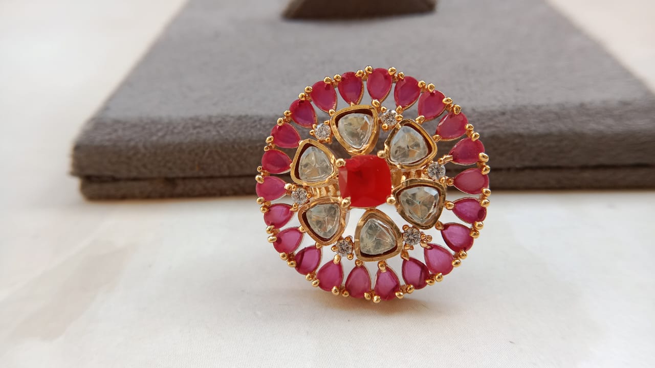 Elegant Gold Plated Adjustable Ring