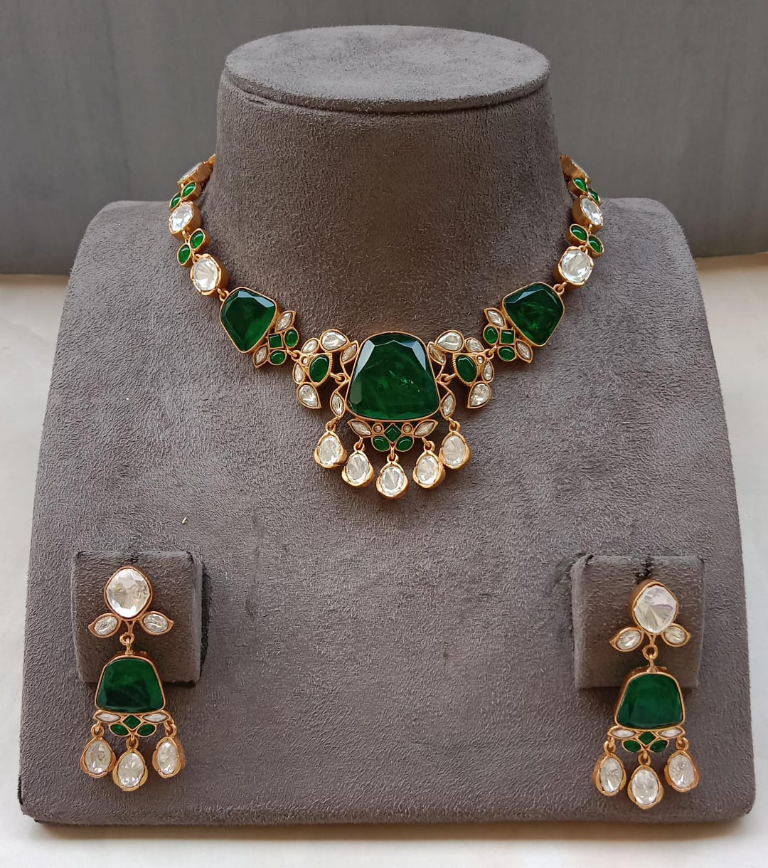 Polki & Emerald Designer Set