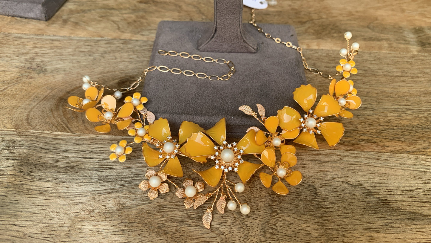 Floral Resin Jewellery Set