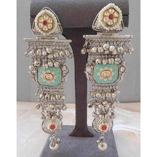 Silver plated Ghunghroo Earrings