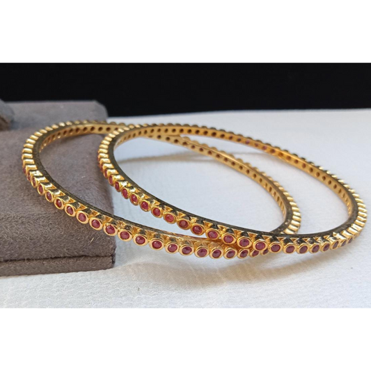 Gold-Plated Pair of Bangles